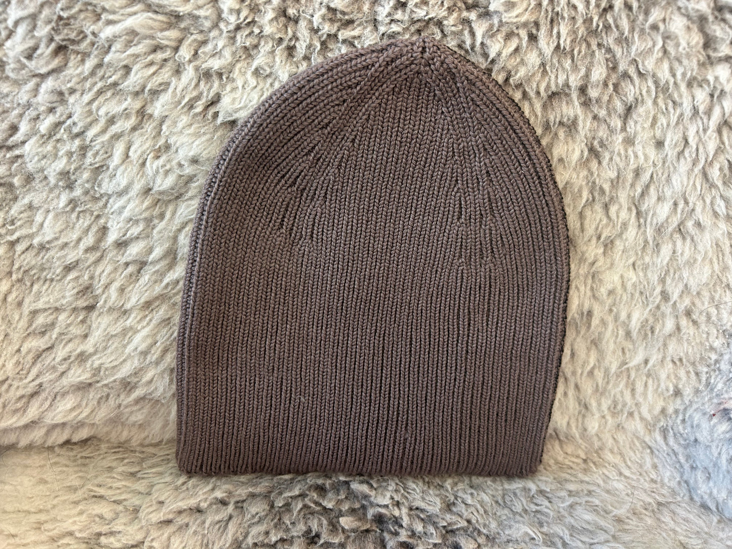 Merino Wool Ribbed Beanie