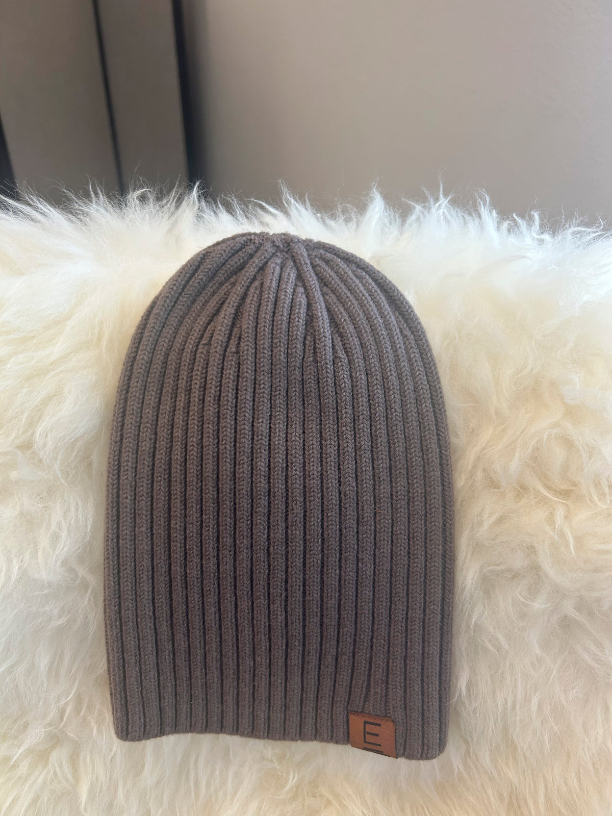 Merino Wool Ribbed Beanie